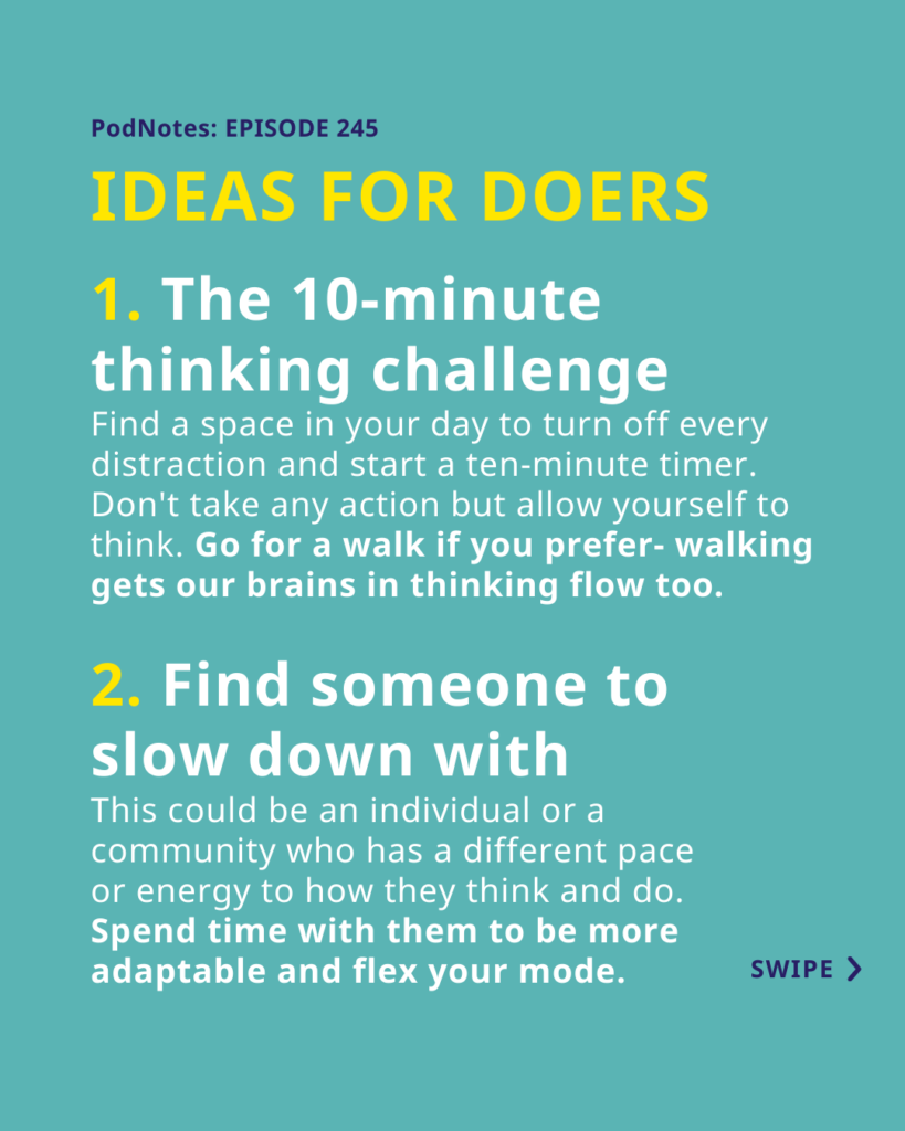 How to flex your thinker vs doer modes | Amazing If